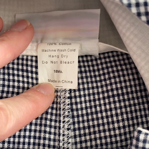 Black gingham alligator flyinging airplane Jon Jon - Picture 6 of 7